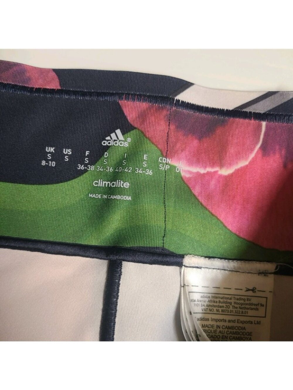 ADIDAS CLIMALITE   Leggings Multi-color Print US Small - Picture 3 of 7